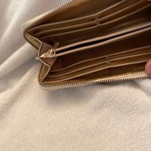 Calvin Kline creature card wallet purse beige Fau leather